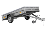PKW Anhänger 264×150 UNITRAILER GARDEN 265 KIPP mit Flachplanenträger und grauer Plane