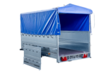PKW-Anhänger auf Federn 264×125 UNITRAILER GARDEN 264/R KIPP mit BIS-Seiten, H-800-Rahmen und blauer Plane – Bild 6
