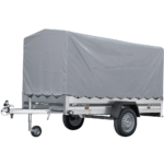 PKW-Anhänger auf Federn 264×125 UNITRAILER GARDEN 264/R KIPP mit H-1100-Rahmen und grauer Plane