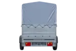 Pkw Anhänger 750 kg ungebremst Garden Trailer 201 KIPP mit zusätzlichen Bordwänden, Stützrad, Hochplane und Hochspriegel-Neu – Bild 3