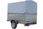 Pkw Anhänger 750 kg ungebremst Garden Trailer 201 KIPP mit zusätzlichen Bordwänden, Stützrad, Hochplane und Hochspriegel-Neu – Bild 7
