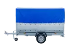 Pkw Anhänger Garden Trailer 264 KIPP mit Stützrad, zusätzlichen Bordwänden, Hochplane und Hochspriegel-Neu – Bild 3