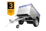 Pkw Anhänger Neu Garden Trailer 150 KIPP mit zusätzlichen Bordwänden, Stützrad und blauer Flachplane-Neu – Bild 3