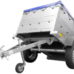 Pkw Anhänger Neu Garden Trailer 150 KIPP mit zusätzlichen Bordwänden, Stützrad und blauer Flachplane-Neu