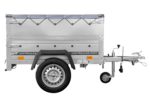 Pkw Anhänger Neu GARDEN TRAILER 150 KIPP mit zusätzlichen Bordwänden, Stützrad und grauer Flachplane – Bild 3