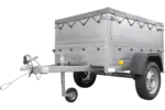Pkw Anhänger Neu Garden Trailer 150 KIPP mit zusätzlichen Bordwänden, Stützrad und grauer Flachplane-Neu – Bild 3