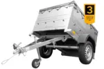 Pkw Anhänger Neu Garden Trailer 150 KIPP mit zusätzlichen Bordwänden, Stützrad und grauer Flachplane-Neu – Bild 2
