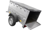 Pkw Anhänger Neu Garden Trailer 150 KIPP mit zusätzlichen Bordwänden, Stützrad und grauer Flachplane-Neu – Bild 6