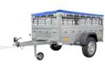 Pkw Planen Anhänger GARDEN TRAILER 200 KIPP mit Laubgitteraufsatz, Stützrad, Flachplane – Bild 6