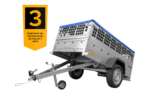 Pkw Planen Anhänger GARDEN TRAILER 200 KIPP mit Laubgitteraufsatz, Stützrad, Flachplane – Bild 5