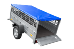 Pkw Planen Anhänger GARDEN TRAILER 200 KIPP mit Laubgitteraufsatz, Stützrad, Flachplane – Bild 4