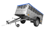 Pkw Planen Anhänger GARDEN TRAILER 200 KIPP mit Laubgitteraufsatz, Stützrad, Flachplane