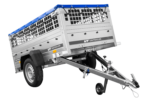 Pkw Planenanhänger GARDEN TRAILER 200 KIPP mit Laubgitteraufsatz, Stützrad, Flachplane und Planenträger