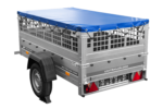 Pkw Planenanhänger GARDEN TRAILER 200 KIPP mit Laubgitteraufsatz, Stützrad, Flachplane und Planenträger – Bild 3