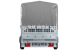 Planenanhänger 230×125 Garden Trailer 230 KIPP mit Laubgitteraufsatz, grauer Hochplane, Hochspriegel und Stützrad – Bild 3