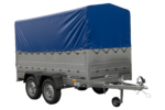 UNITRAILER GARDEN TRAILER 264/2 KIPP Doppelachsanhänger mit Stützrad, zusätzlichen Bordwänden, Spriegel und hoher Plane – Bild 6