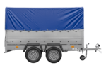 UNITRAILER GARDEN TRAILER 264/2 KIPP Doppelachsanhänger mit Stützrad, zusätzlichen Bordwänden, Spriegel und hoher Plane – Bild 7
