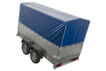 UNITRAILER GARDEN TRAILER 264/2 KIPP Doppelachsanhänger mit Stützrad, zusätzlichen Bordwänden, Spriegel und hoher Plane – Bild 4