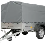 Unitrailer Garden Trailer Anhänger 264/2 Kipp Mit Stützrad, Spriegel Und Grauer Plane-Neu