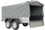 Unitrailer Garden Trailer Anhänger 264/2 Kipp Mit Stützrad, Spriegel Und Grauer Plane-Neu – Bild 7