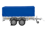 Zweiachsanhänger 264×150 UNITRAILER GARDEN 265/2 KIPP mit H-800 Rahmen und blauer Plane – Bild 6