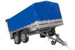 Zweiachsanhänger 264×150 UNITRAILER GARDEN 265/2 KIPP mit H-800 Rahmen und blauer Plane