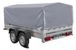 Zweiachsanhänger 264×150 UNITRAILER GARDEN 265/2 KIPP mit H-800 Rahmen und grauer Plane – Bild 4