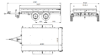 Zweiachsanhänger 264×150 UNITRAILER GARDEN 265/2 KIPP mit H-800 Rahmen und grauer Plane – Bild 2