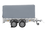 Zweiachsanhänger 264×150 UNITRAILER GARDEN 265/2 KIPP mit Rahmen H-1100 und grauer Plane – Bild 7