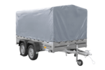 Zweiachsanhänger 264×150 UNITRAILER GARDEN 265/2 KIPP mit Rahmen H-1100 und grauer Plane – Bild 5