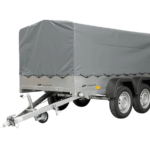 Garden Trailer 264/2 KIPP mit Stützrad, 80 cm und grauer Plane-Hochplane-Neu