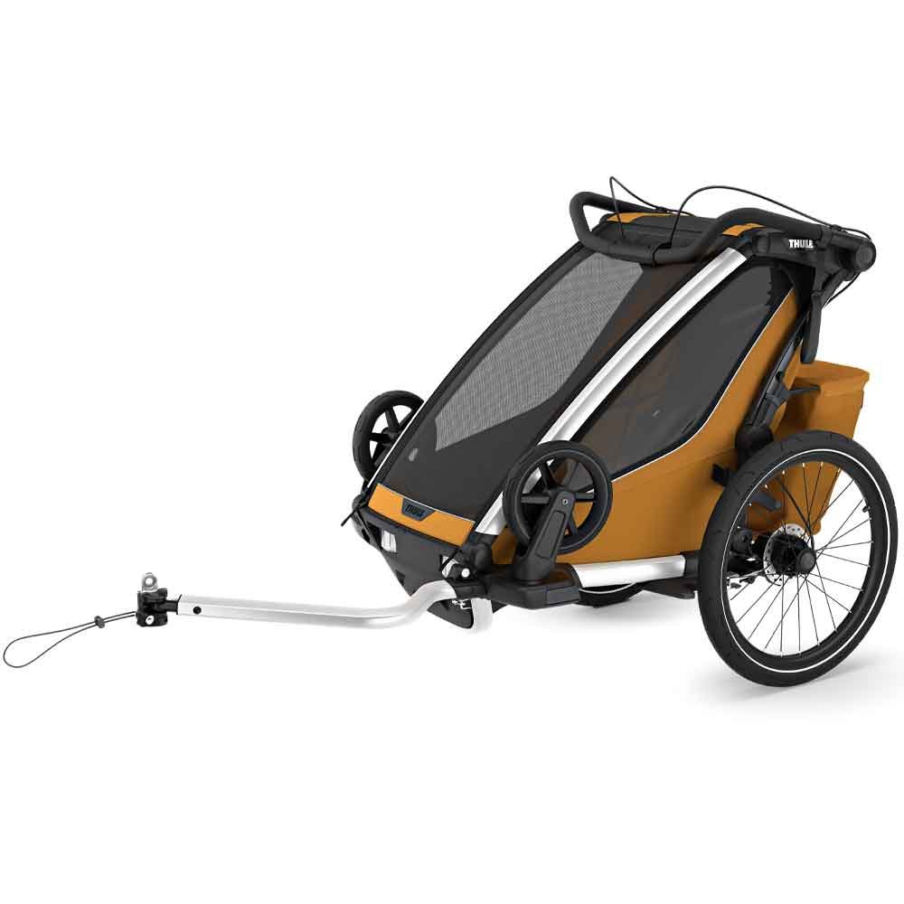 thule_chariot_sport_2_natural_gold_.jpg Thule Chariot Sport 2 Doppelsitzer Premium-Kinderanhänger – Natural Gold (Modell 2025) – Bild 1
