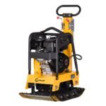 LUMAG RP-130HPC – Rüttelplatte reversierbar mit 130 kg inkl. Transportfahrwerk und Gummimatte