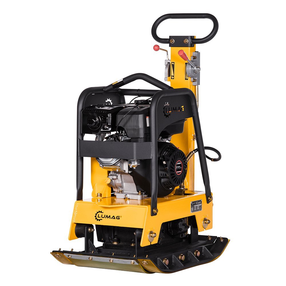 zoom-rp160hpc-2023-1-1.jpg LUMAG RP-130HPC – Rüttelplatte reversierbar mit 130 kg inkl. Transportfahrwerk und Gummimatte – Bild 1